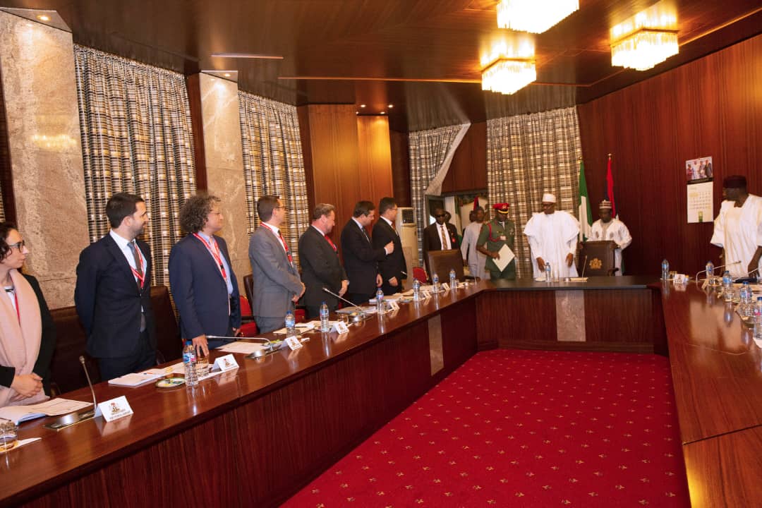 President Muhammadu Buhari with EU Reps