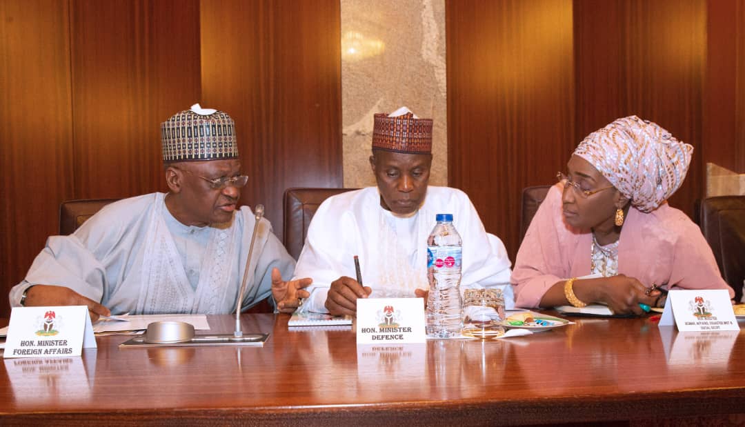 President Muhammadu Buhari with EU Reps